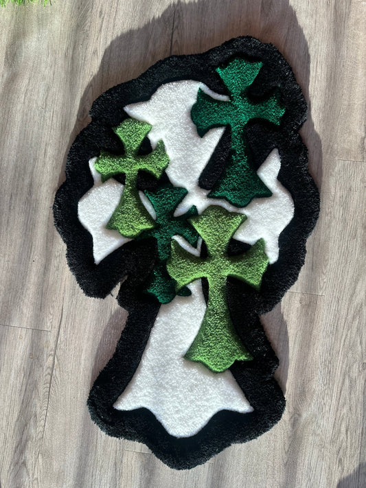 Green Cross Rug