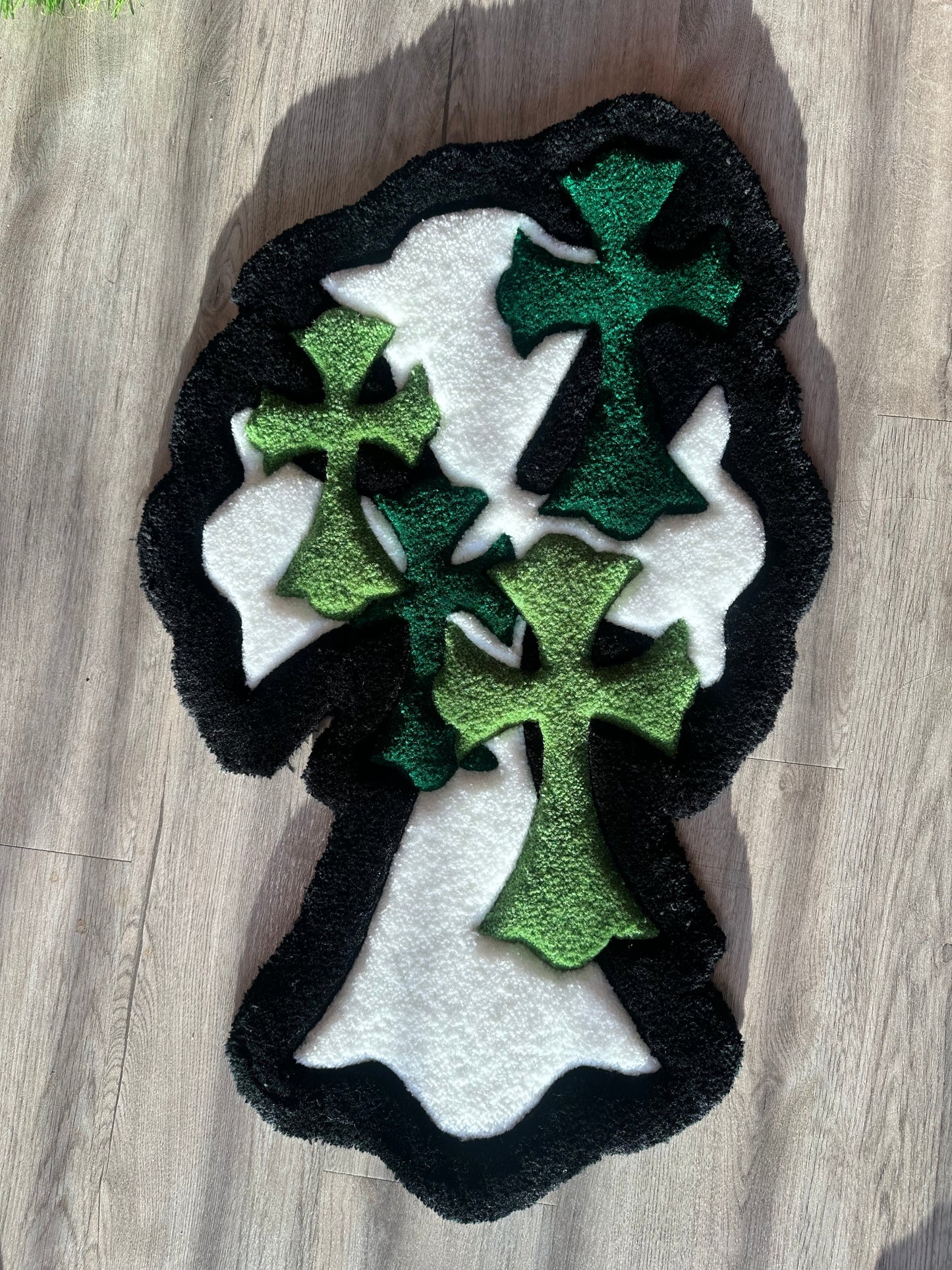 Green Cross Rug