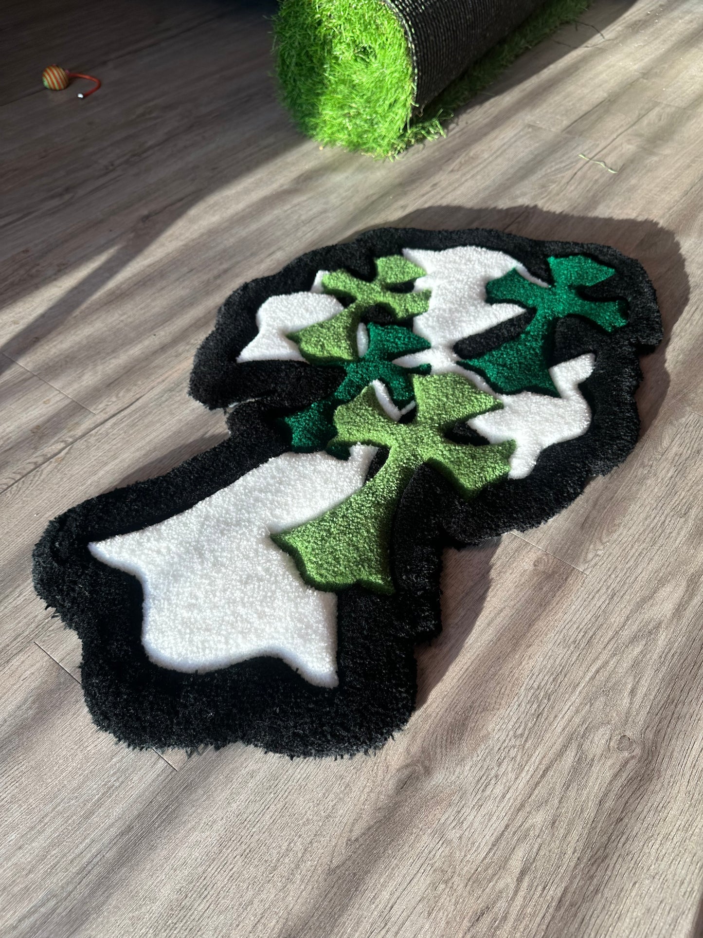 Green Cross Rug